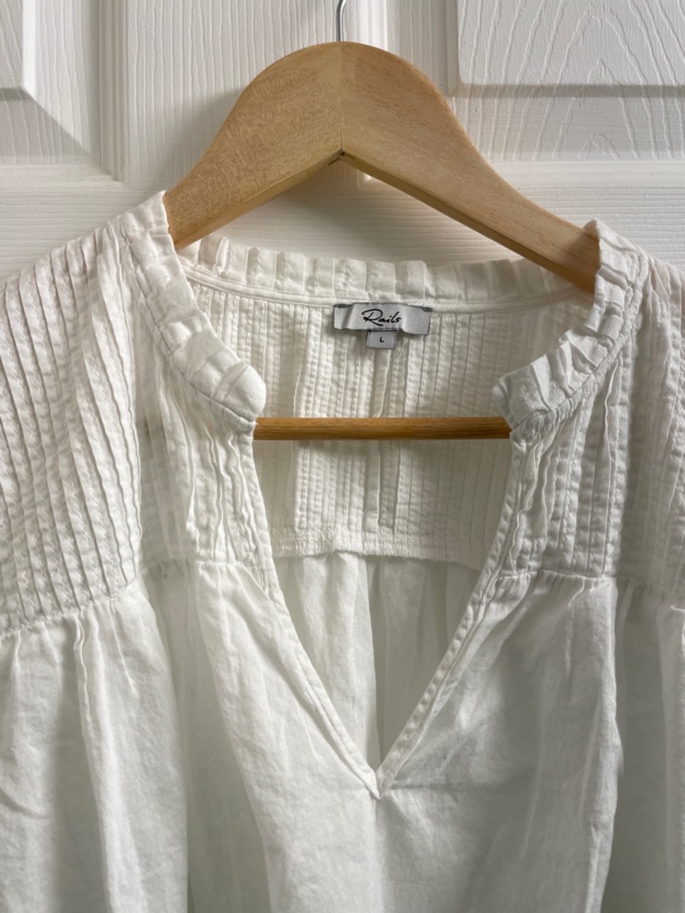 Rails Boho Flowy Marli Long Sleeve Top  in White Size Women’s Large - Picture 5 of 17